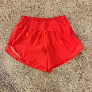 Lululemon Athletica Vibrant Red Athletic Shorts